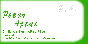 peter ajtai business card