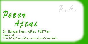 peter ajtai business card